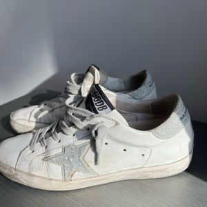 Authentic golden goose (white with grey star)